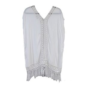 Raviya white beach/swim coverup size S